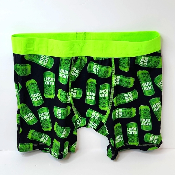 CRAZY BOXER BUD LIGHT GREEN & BLACK COLOR MEDIUM SIZE - Picture 2 of 9